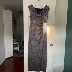 Connected Apparel Silver Sleeveless Dress